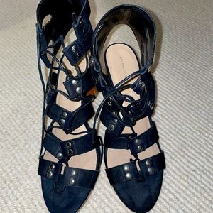 Loeffler Randall black strappy heels size 9